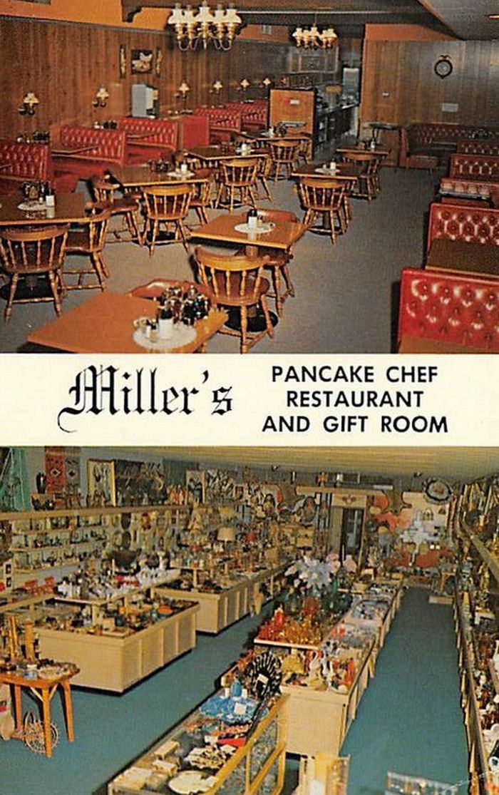 Millers Restaurant and Gift Room - Vintage Postcard (newer photo)